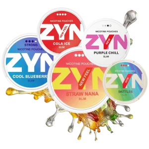 Five ZYN nicotine pouch cans in mixed flavours for a Mix & Match 5-pack