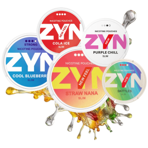 Five ZYN nicotine pouch cans in mixed flavours for a Mix & Match 5-pack